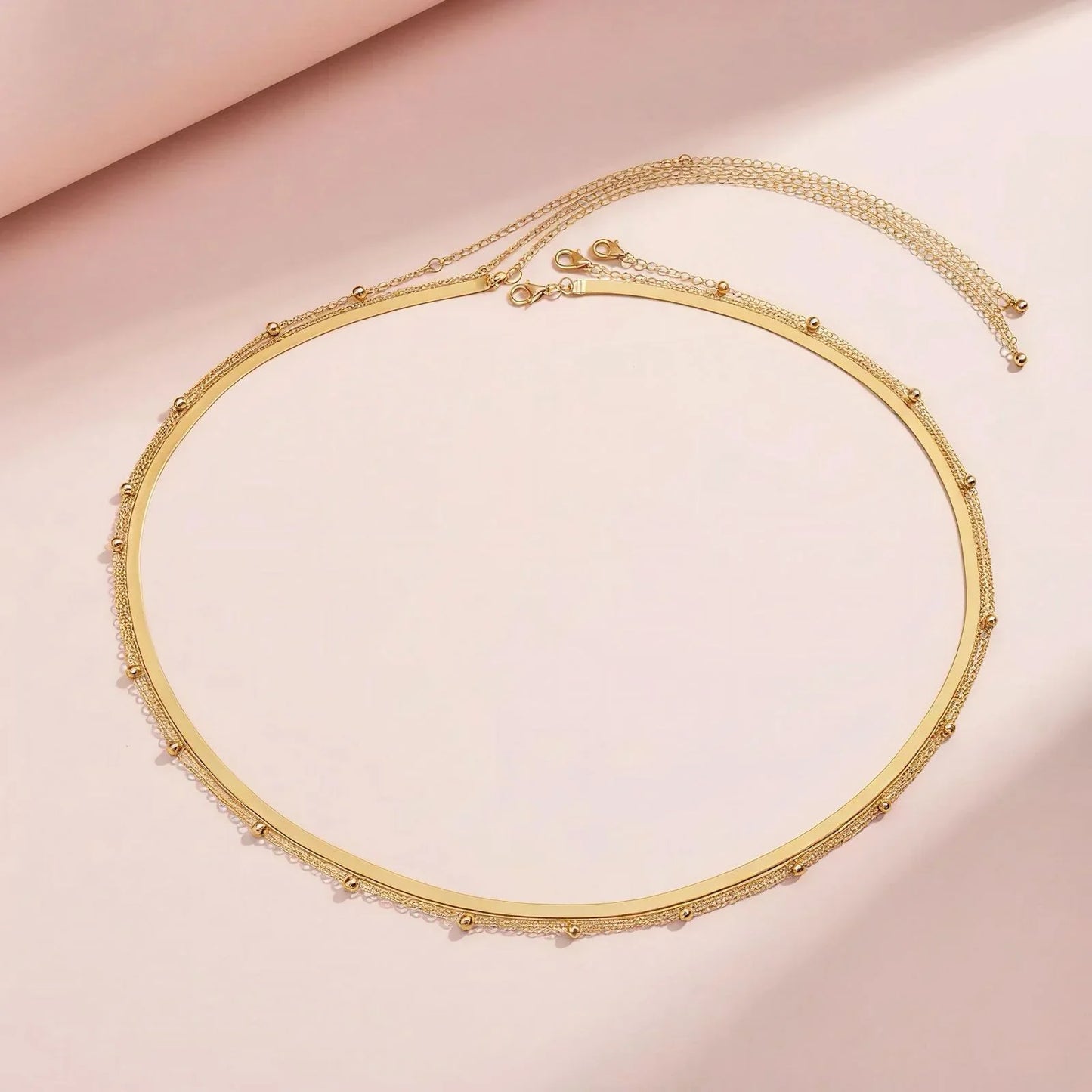 Summer Street Style Belly Chain for Women – Snake Link & Imitation Pearl Waist Jewelry