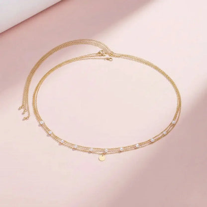 Summer Street Style Belly Chain for Women – Snake Link & Imitation Pearl Waist Jewelry